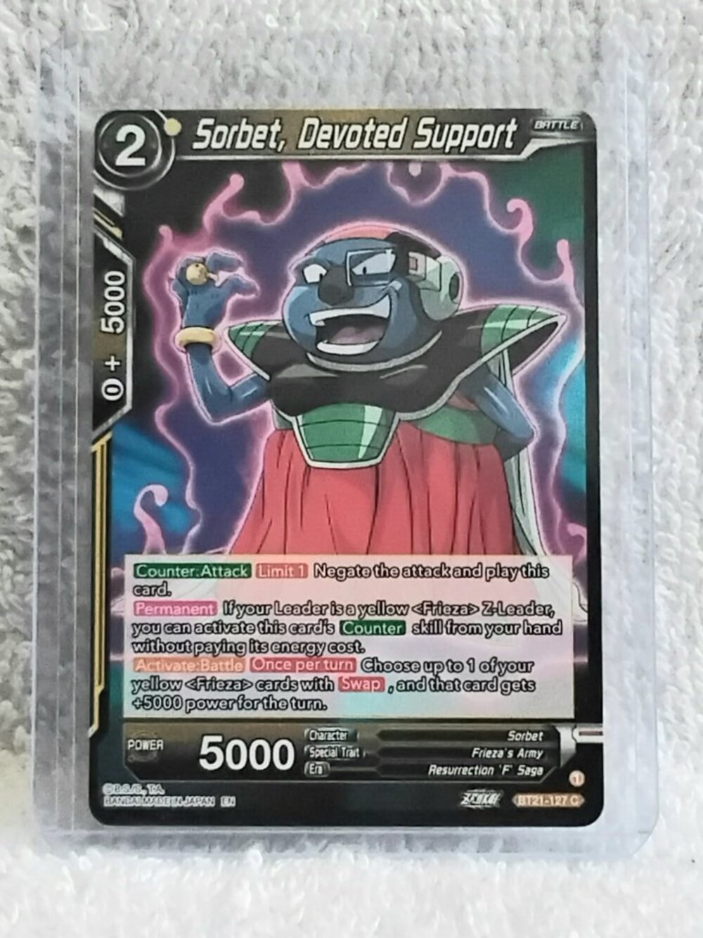 5/$20 Mint 2023 Sorbet, Devoted Supporter Dragon Ball Super C Card BT21_127!!
